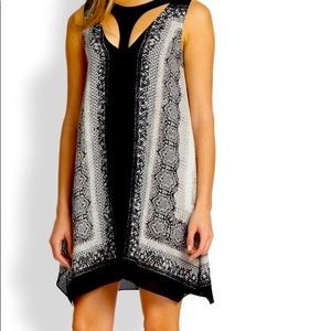 BCBG Maxazria Amelia Cutout Boho Assymetrical Dress